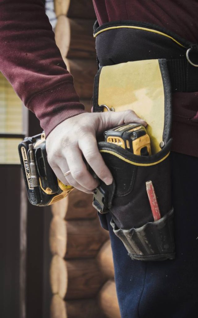 Builders cleaning service after construction work
